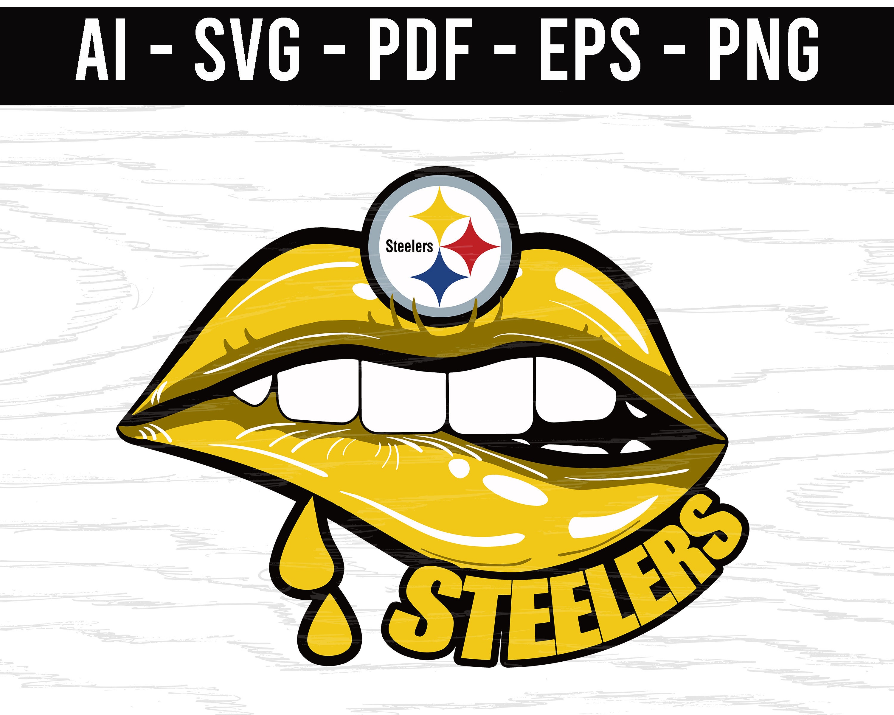 Pittsburgh Steelers Lip SVG png ai eps pdf NFL sports Logo Etsy