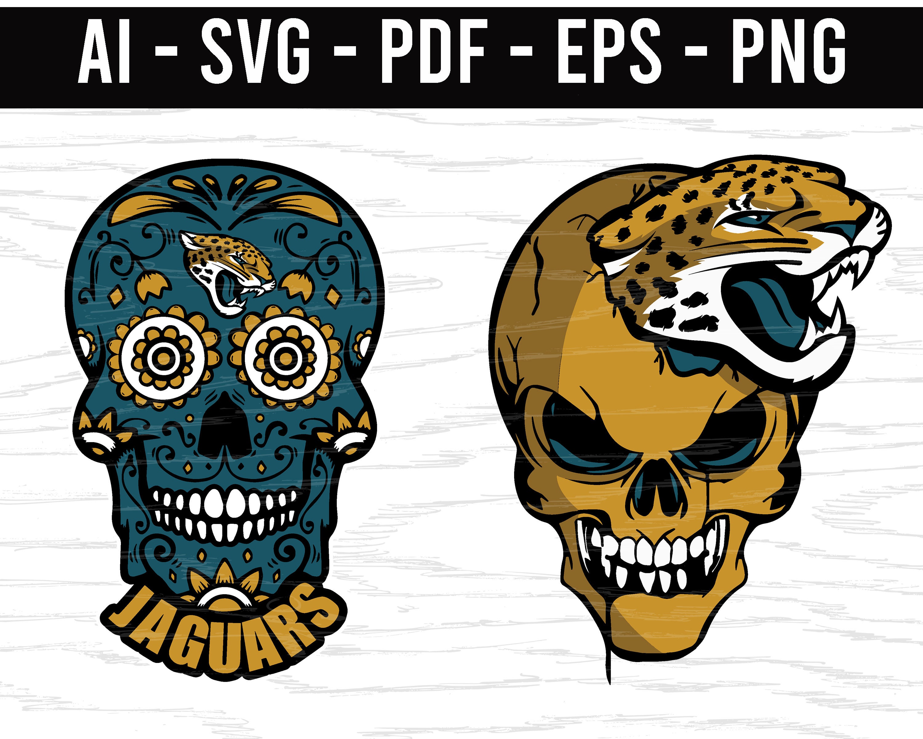 Jacksonville Jaguars Skull SVG png ai eps pdf NFL sports ...