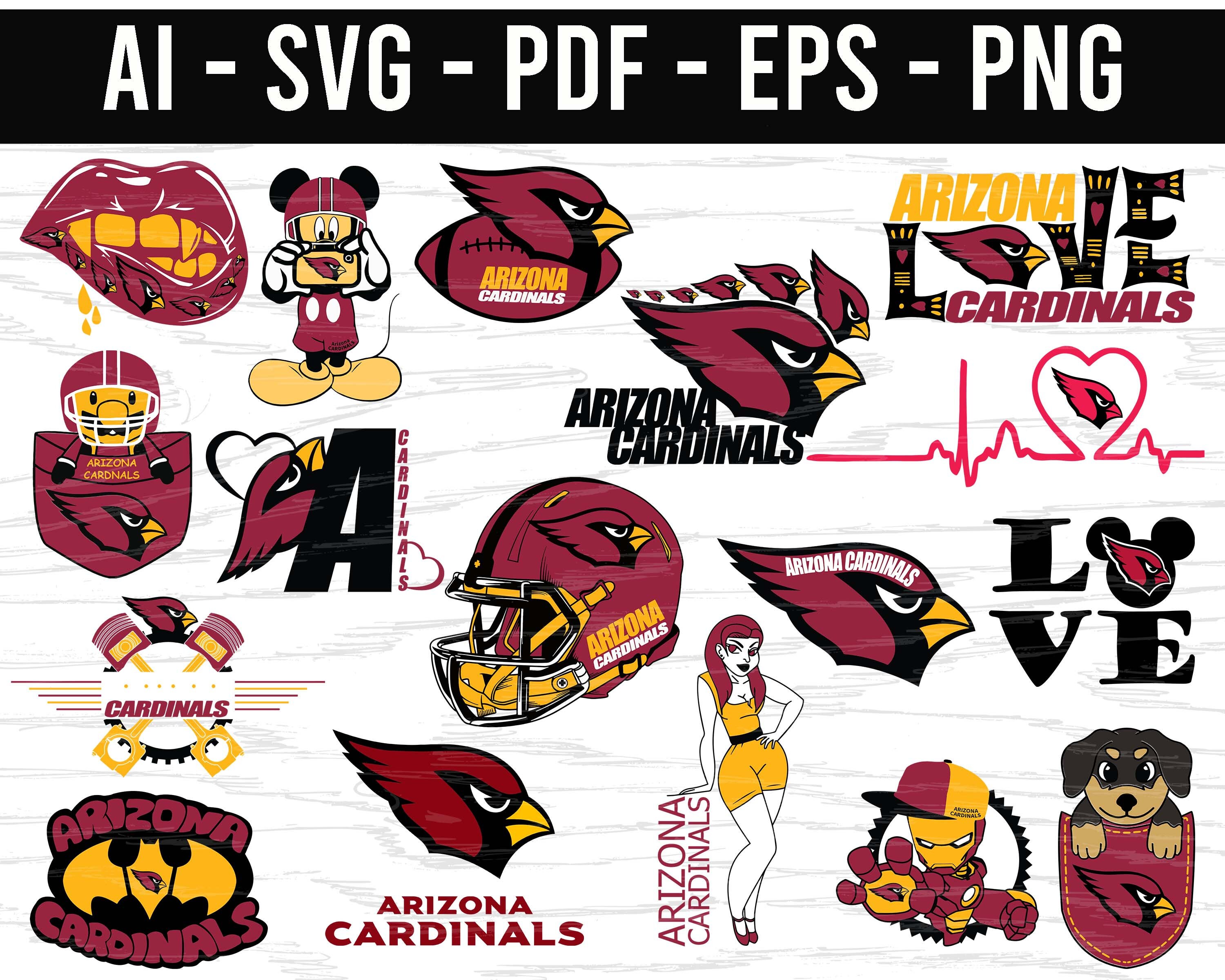 Arizona Cardinals SVG png ai eps pdf NFL sports Logo Football Etsy