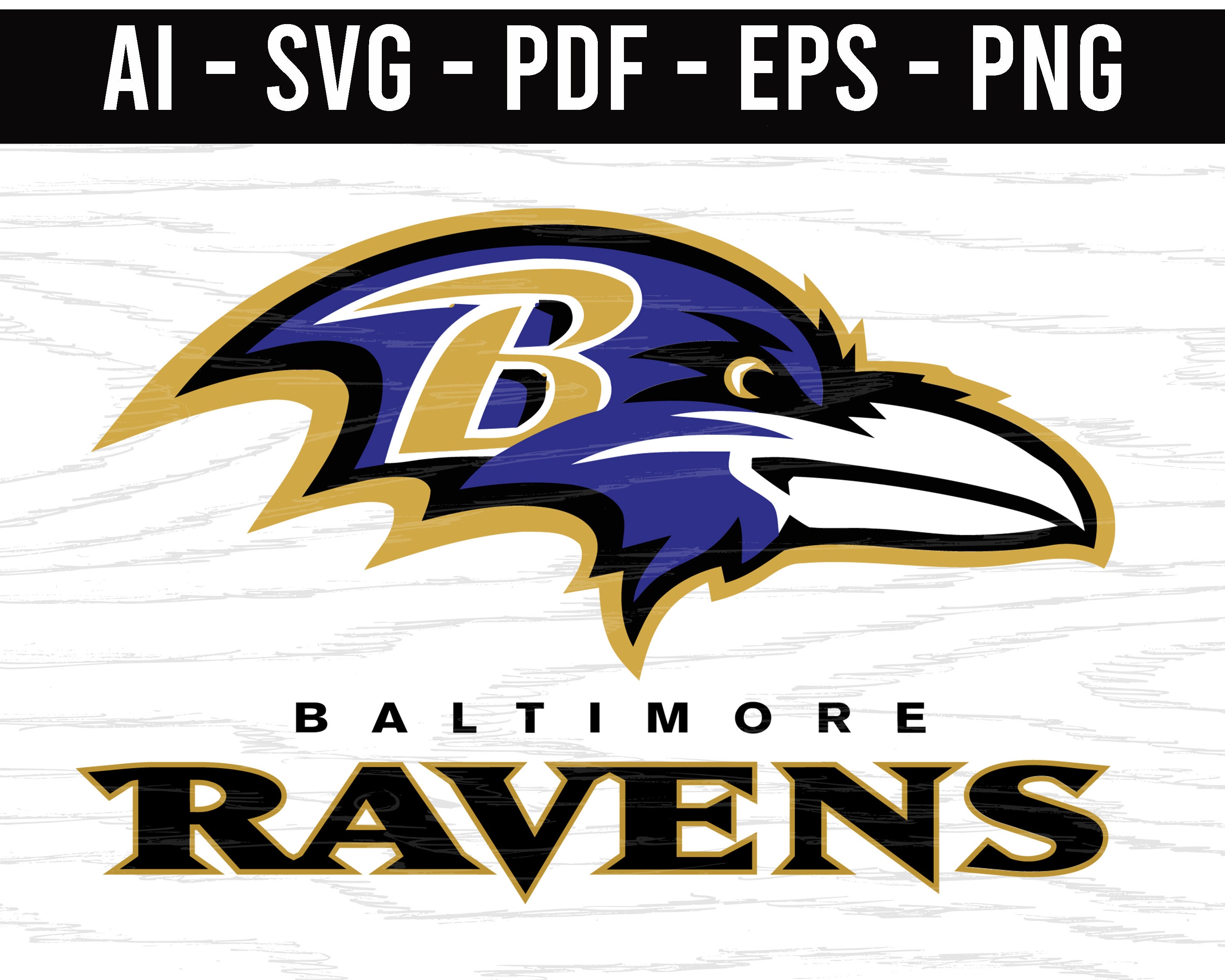 Baltimore Ravens Logo SVG png ai eps pdf NFL sports Logo | Etsy