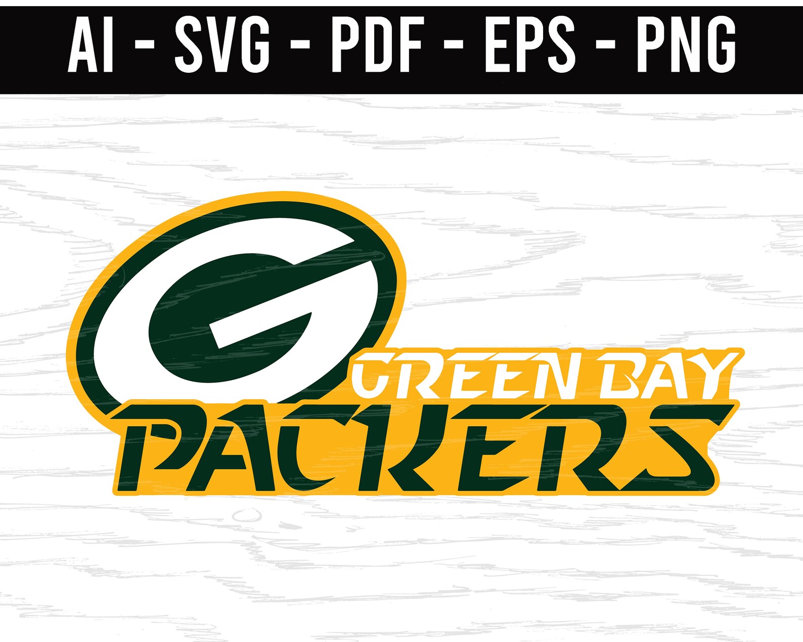 Green Bay Packers Lettering SVG png ai eps pdf NFL sports Logo Etsy