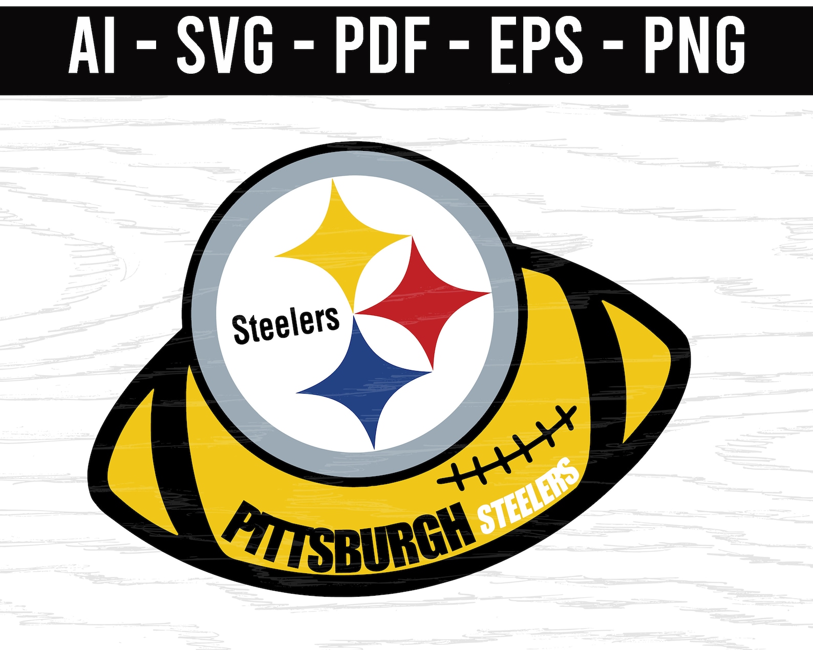 Pittsburgh Steelers Ball SVG png ai eps pdf NFL sports Logo | Etsy