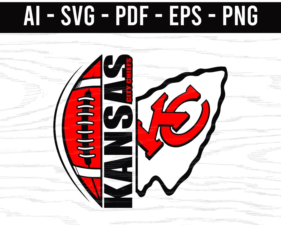 Kansas City Chiefs Ball Logo SVG png ai eps pdf NFL sports | Etsy