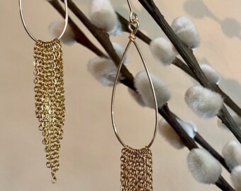 Fringe Teardrop Earrings