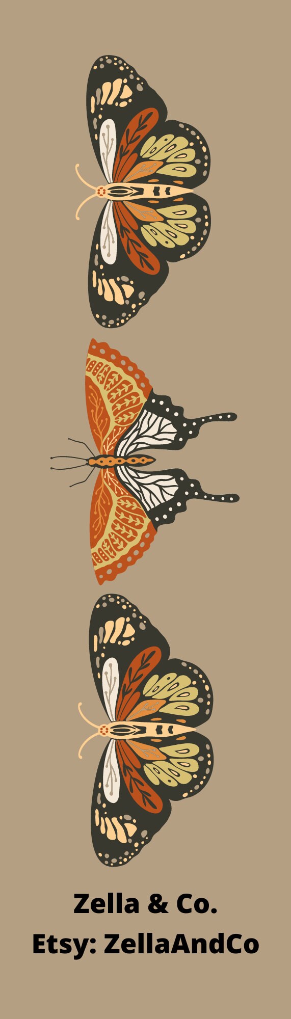 Laminated Monarch Butterfly Bookmark Laminated Bookmark | Etsy