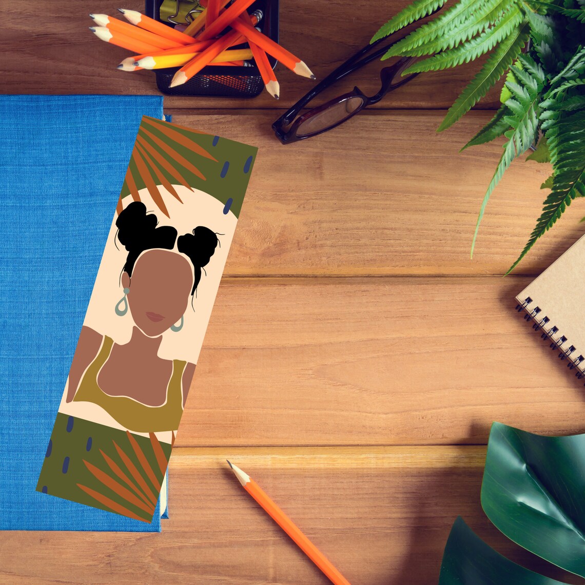 African American Woman Bookmark Abstract Woman Bookmark Etsy