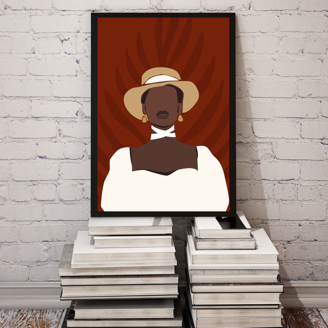 Abstract Woman 8x10 Art Print, Abstract Woman Art Print, Black Woman Art Print, 8x10 Print