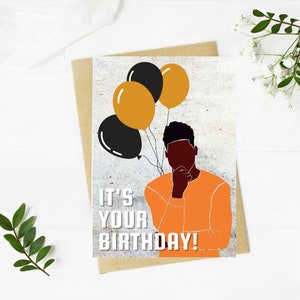 Set of 3 African American Man Birthday Card, Melanin Birthday Card, Black Man Greeting Card, Black Greeting Card, Black Man Birthday Card