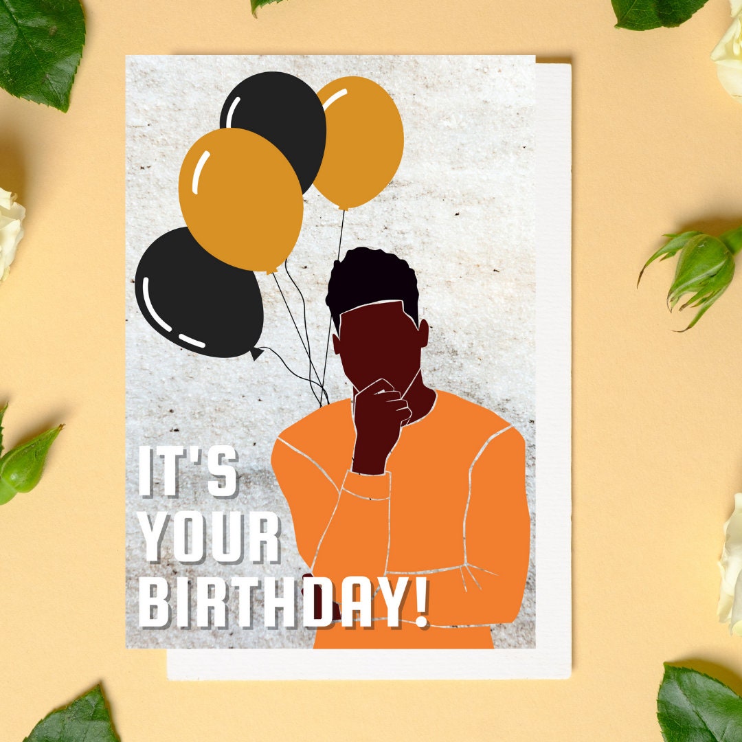 Set of 3 African American Man Birthday Card Melanin Birthday Etsy