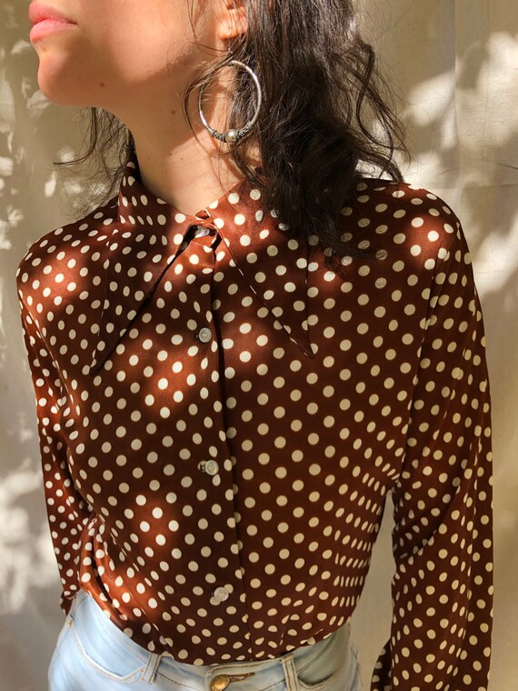 1970’s dagger collar blouse