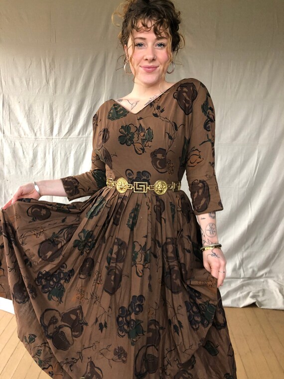 1950’s Vintage Jonathan Logan Cotton Fruit Dress