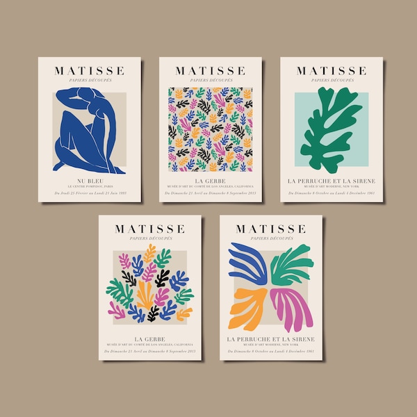 Matisse Exhibition Postcard Set of 5 | Available Individually | A6