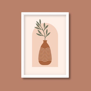 Terracotta Vase Print | Rust Warm Earthy | Boho Mid Century | A0 A1 A2 A3 A4 A5