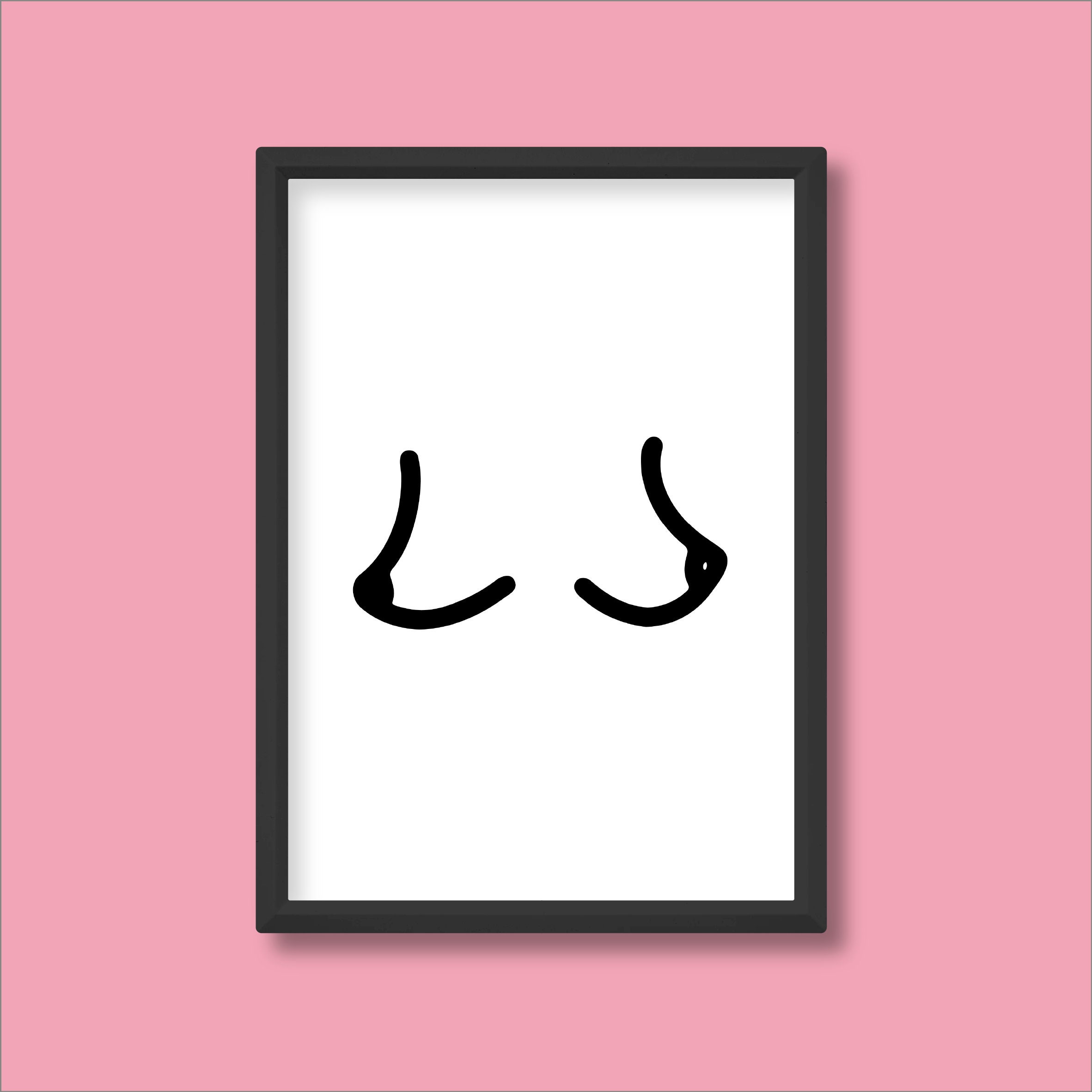 Boobs Drawing Poster