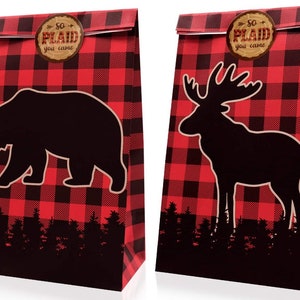 Green Plaid Animal Lumberjack Party Straws Set of 12 Green Plaid Animal Lumberjack Party Straws Set of 12