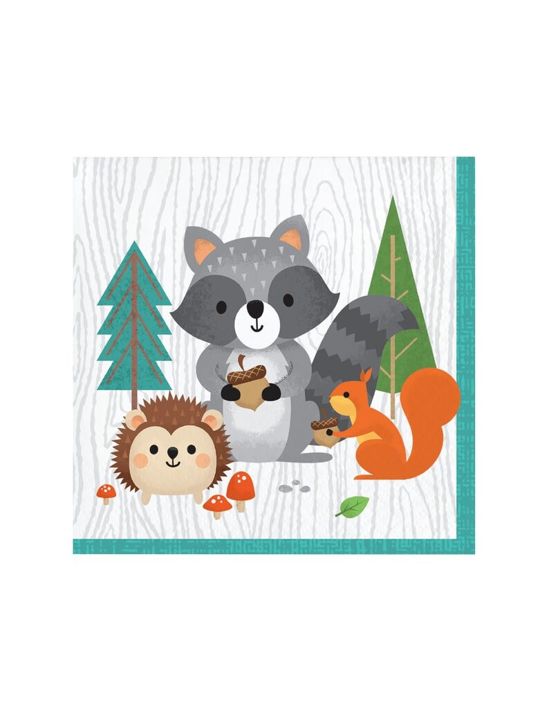 Woodland Baby Shower Napkins Woodland Baby Shower Woodland Etsy