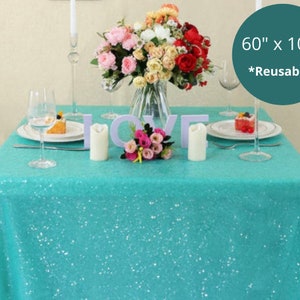 Mermaid Party Sequin Tablecloth Under The Sea Table Cloth Mermaid Birthday Party Decorations Mermaid Party Décor Backdrop