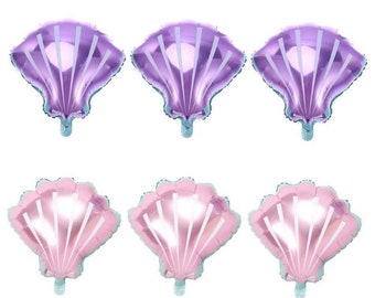 Mermaid Party Shell Balloons Under The Sea Party Decorations Mermaid Birthday Party Decorations Under The Sea Seashell Balloons