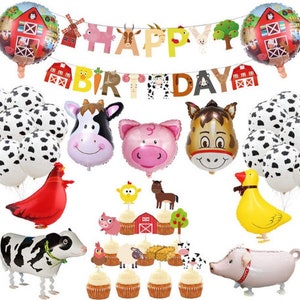 Farm Animals Birthday Decor Set  Birthday 1st Birthday Cowgirl Happy Birthday Cow Birthday Party Decoration Kids Birthday Birthday Boy Girl