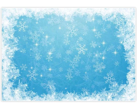 Blue Winter Wonderland Backdrop Banner 73 X 43 Inch Large Size Winter  Snowflake
