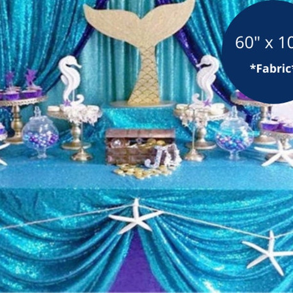 Mermaid Party Sequin Tablecloth  Under The Sea Party Decorations Mermaid Party Decorations Mermaid Baby Shower Mermaid Birthday