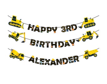 Construction Birthday Party Banner Construction Banner Party Decorations Construction Party Theme Decor