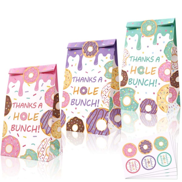 Donut Party Favor Bags  Donut Ice Cream Birthday Party Birthday Decorations Donut Birthday Cupcake Birthday Donut Birthday Party Decoration