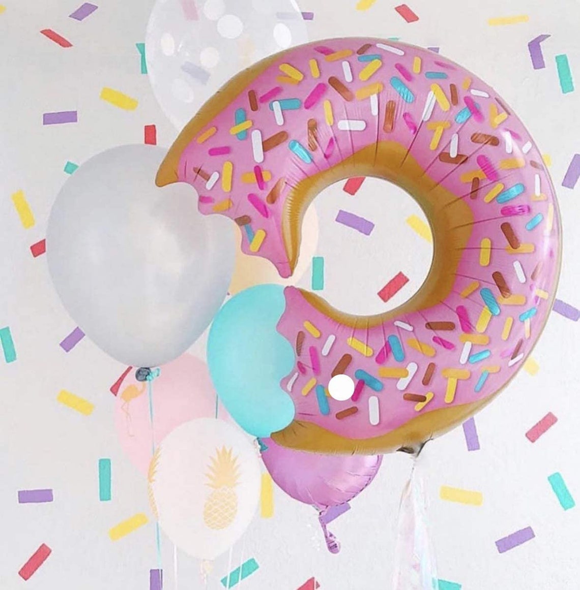 Donut Party Balloons Donut Bite Donut Ice Cream Birthday Etsy