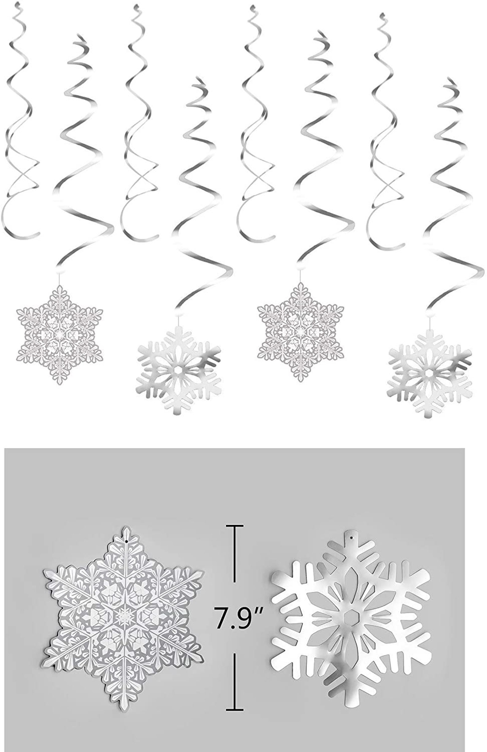 Christmas Garland Snowflake Swirls Decor Christmas Etsy
