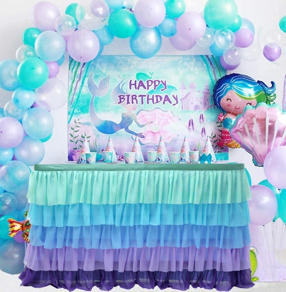Mermaid Tablecloth Mermaid Theme Birthday Party Decorations