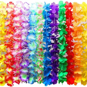 Tropical Party Hawaiian Leis  Hawaiian Party Flamingo Party Flamingo Baby Shower Flamingo Birthday Pineapple Decor Aloha Party