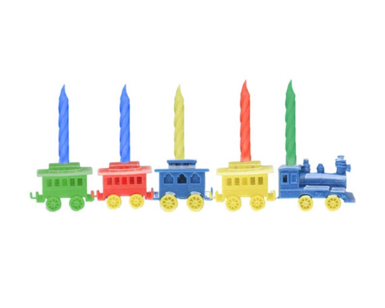 Transportation Party Candle Holders Train Railroad Birthday Etsy