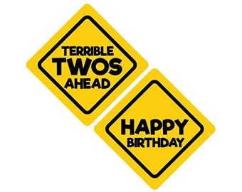 Construction Birthday Party Terrible Twos Signs  First Birthday Construction Birthday Party Construction Baby Shower Construction Birthday