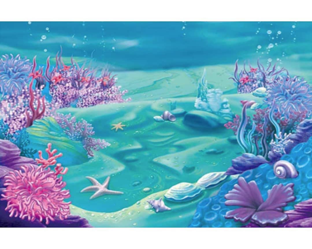 Ocean Photo Backdrop Under the Sea Party Decorations Mermaid - Etsy