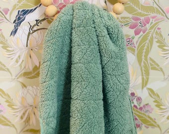Handcrafted Wood Bead Towel Ring Holder | Cottagecore Farmhouse Bathroom Decor