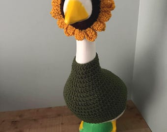 Sunflower 23 Inch Goose Dress Crochet Pattern | Sunflower Goose Dress | Fall Goose Clothes | Digital PDF Pattern