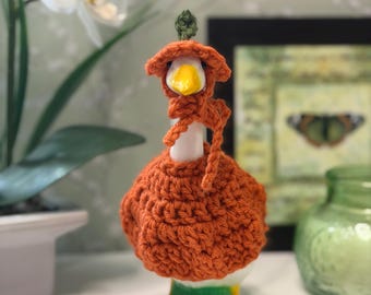Pumpkin Goose Crochet Pattern PDF | 7" Desk Goose Outfit | Fall Goose Dress Pattern | Pumpkin Pearl | Crochet Along | Instant Download