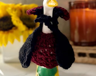 Count Honkula Crochet Pattern | 7 Inch Desk Goose Vampire Outfit | Halloween Goose Clothes | Vampire Goose Crochet | Cottagecore Halloween