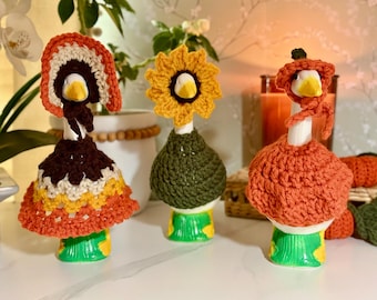 The 2026 Fall Collection | 3 Signature 7 Inch Desk Goose Crochet Patterns | Pumpkin Pearl, Sunflower Sally & The Fiona