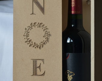 Personalised Wooden Wine Gift Box Thank You Champagne Prosecco Bottle Teacher S Ebay
