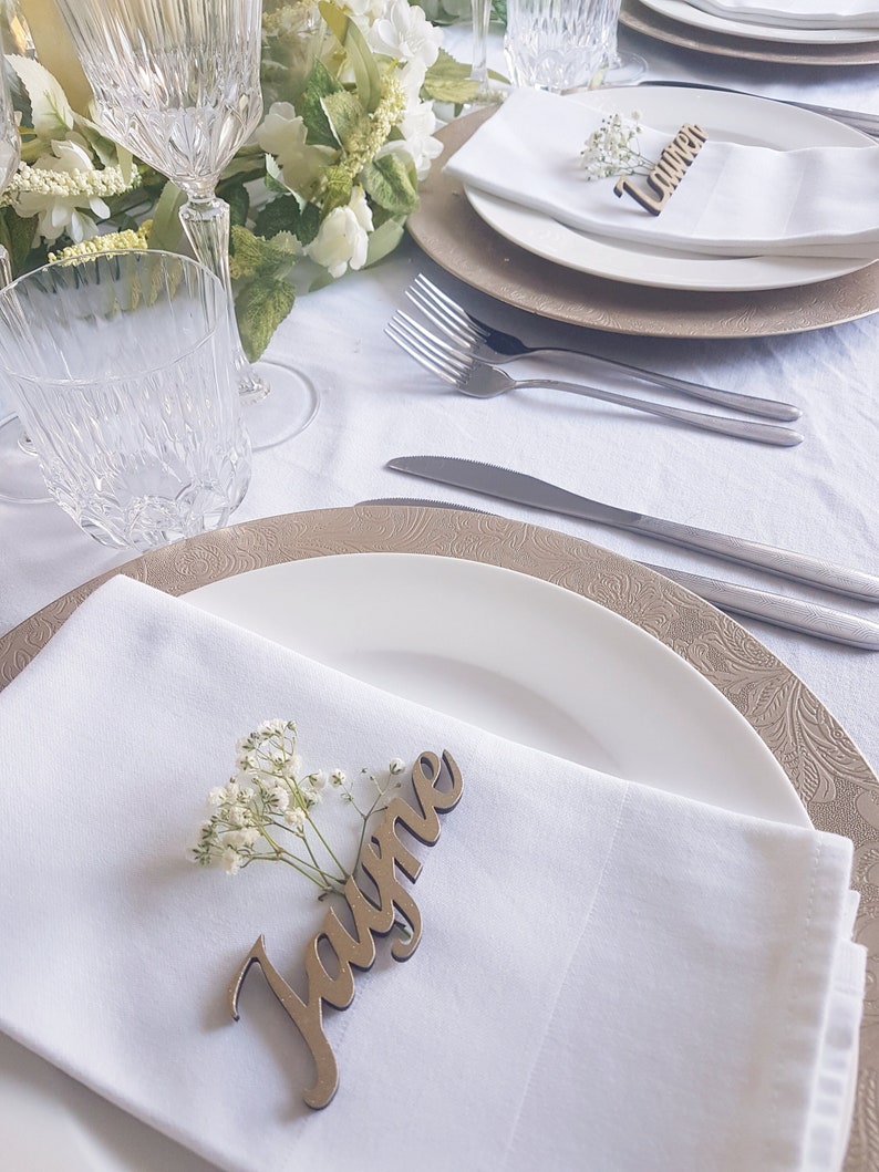 Wooden Place Names Table Place Name Place Setting Laser Cut Etsy UK