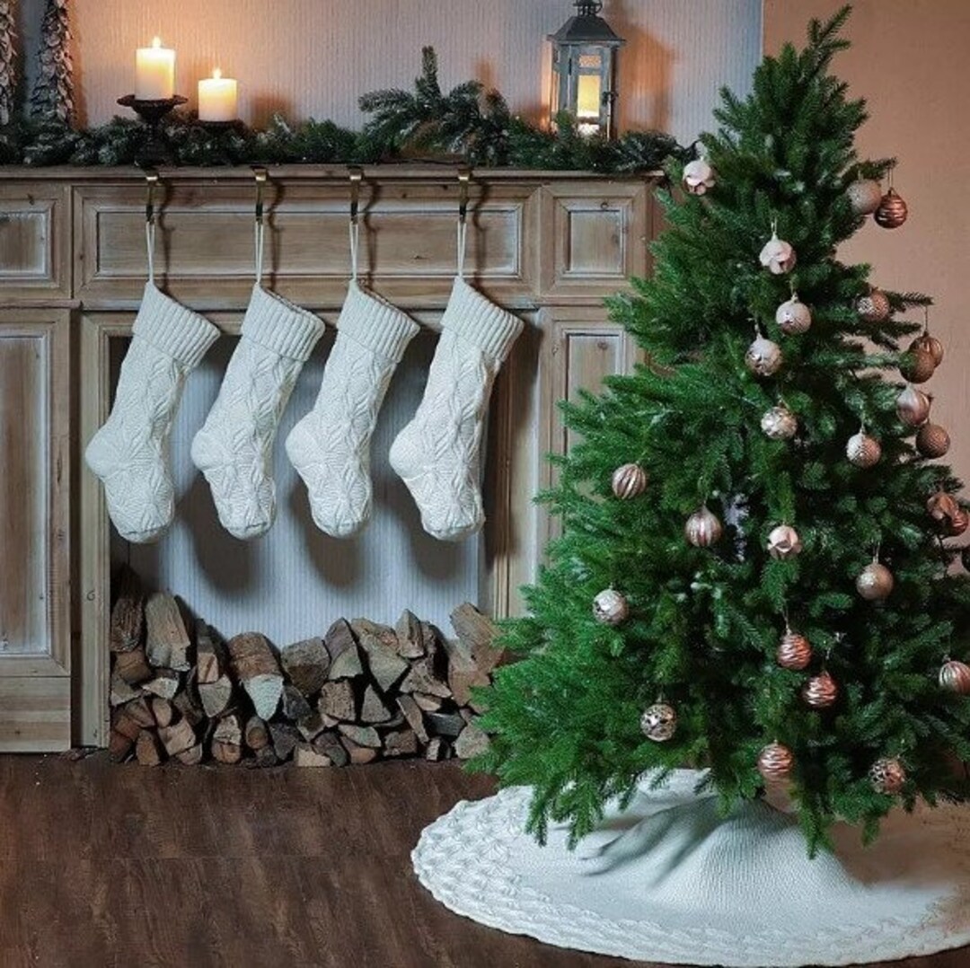 Christmas Tree Skirt Base, Woollen Christmas Tree Skirt, Xmas Floor Mat