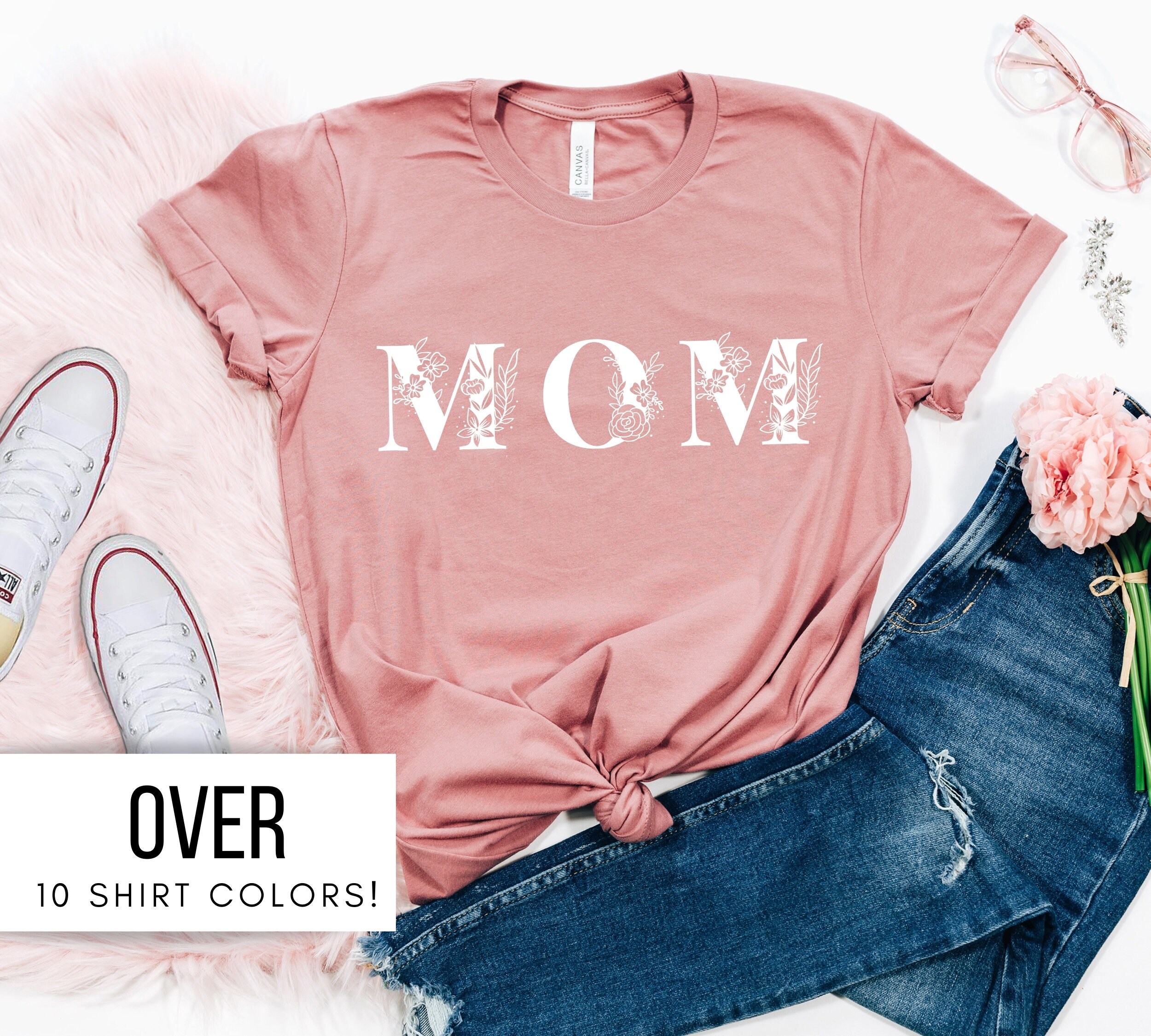 Funny Mothers Day Gift Mom Heart Tshirt Best Gifts Idea for Women Premium Quality Shirt