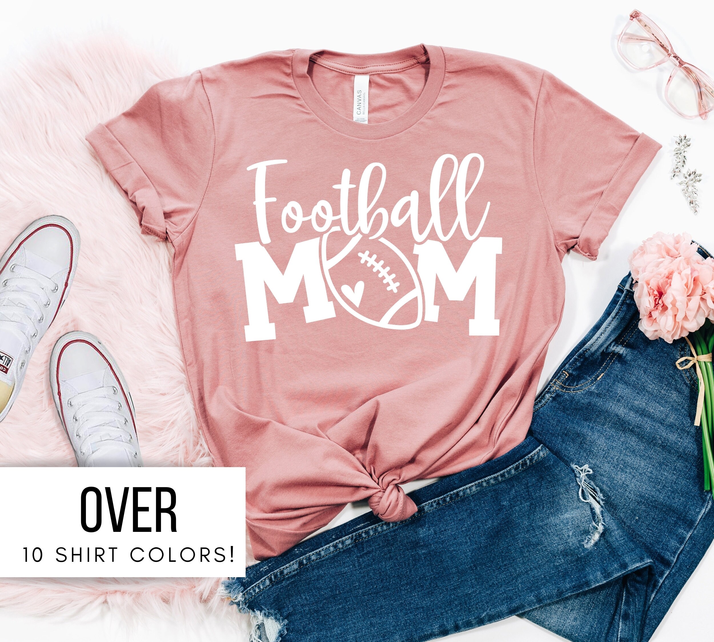 etsy football mom shirts
