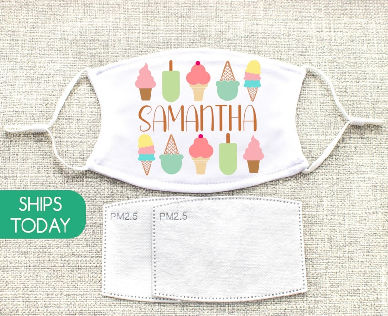 Ice Cream Face Mask Adults Ice Cream Mask Kids With Etsy