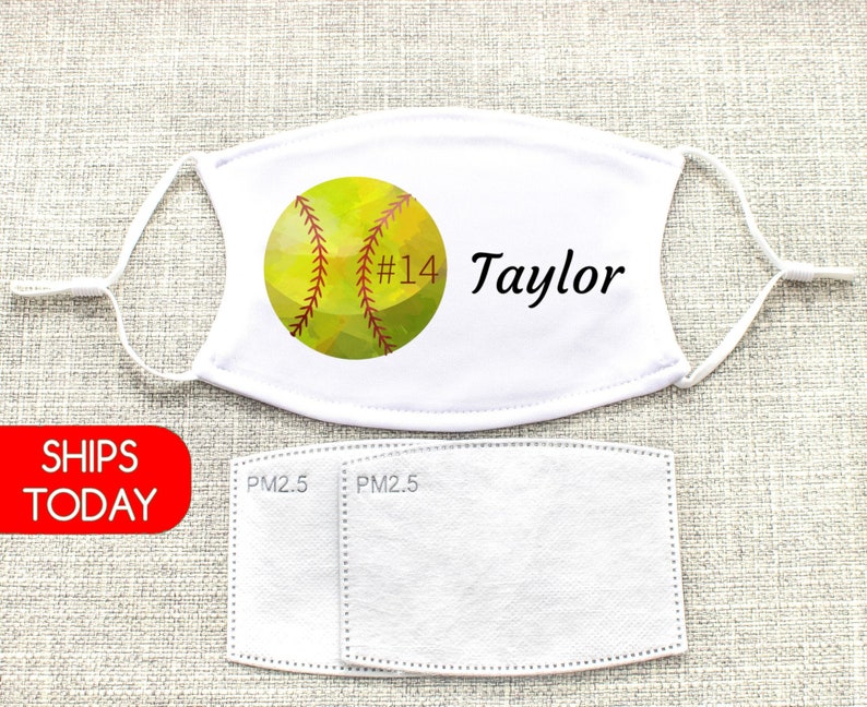 Softball Face Mask Washable Softball Mask with Filter Pocket Etsy