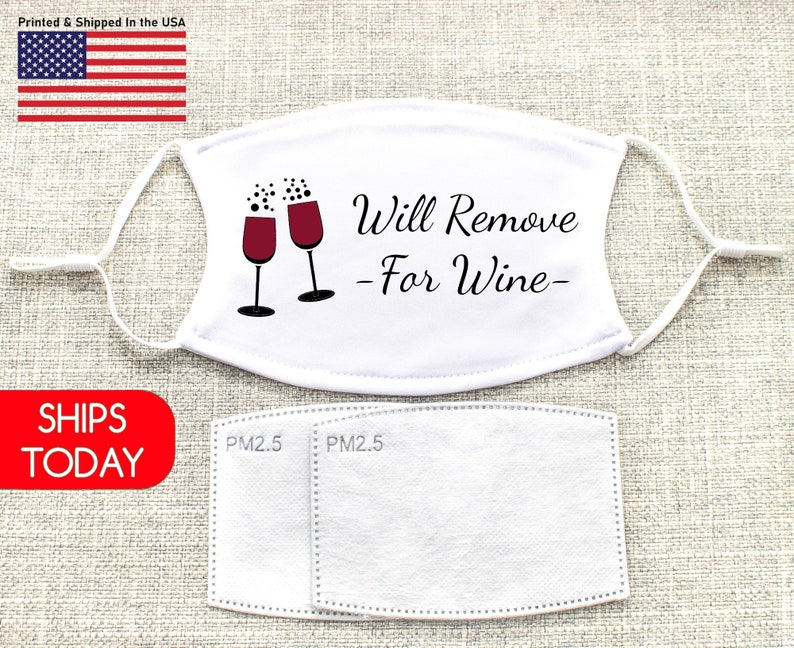Wine Face Mask Washable Wine Masks for Women Will Remove Etsy