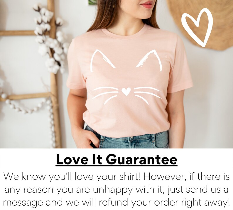 Cat Face Shirt for Women Cat T Shirt for Her Gift for Cat Etsy