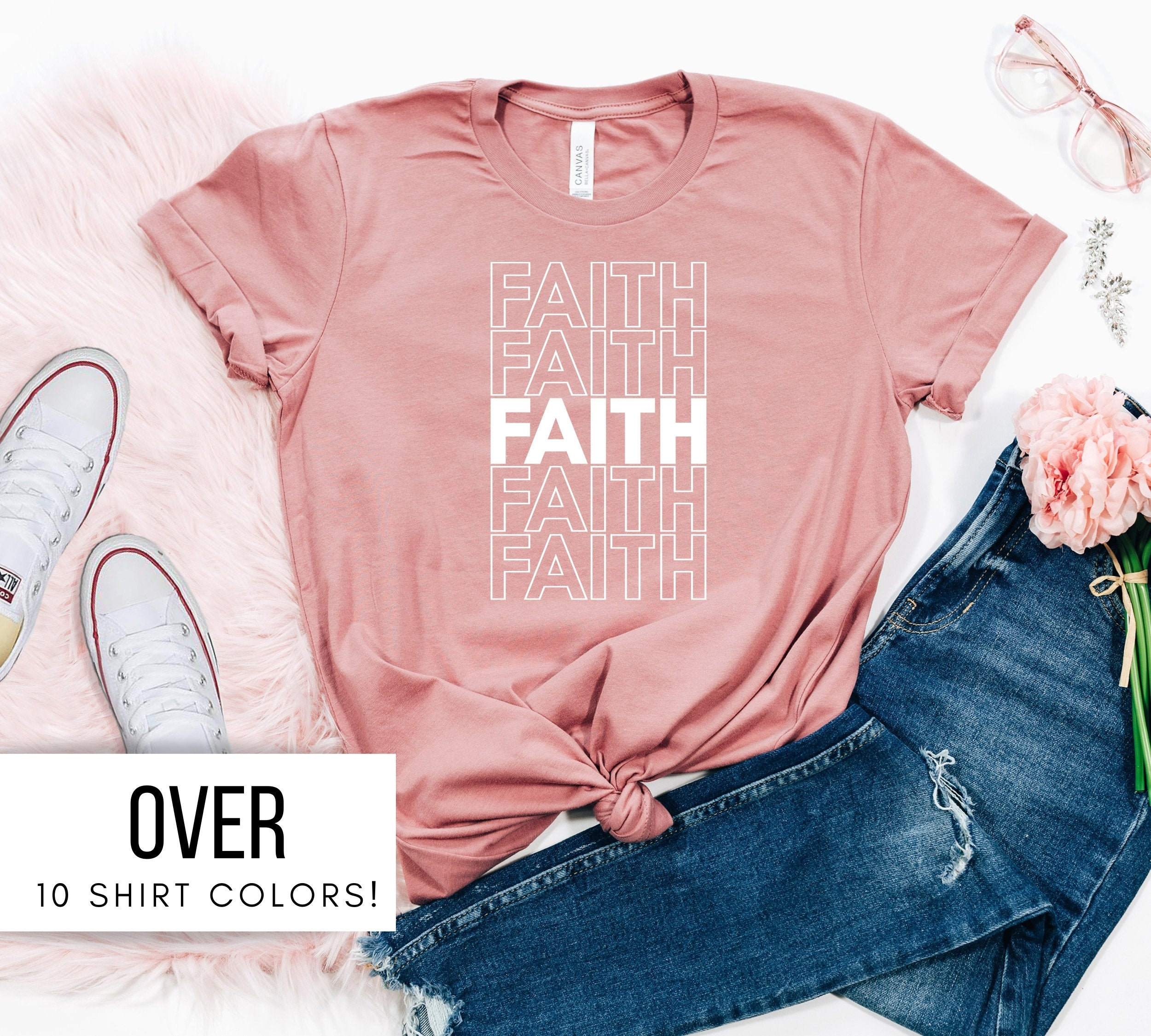 Buy Faith Shirt for Women Christian Tshirt Religious Graphic Online in  India - Etsy