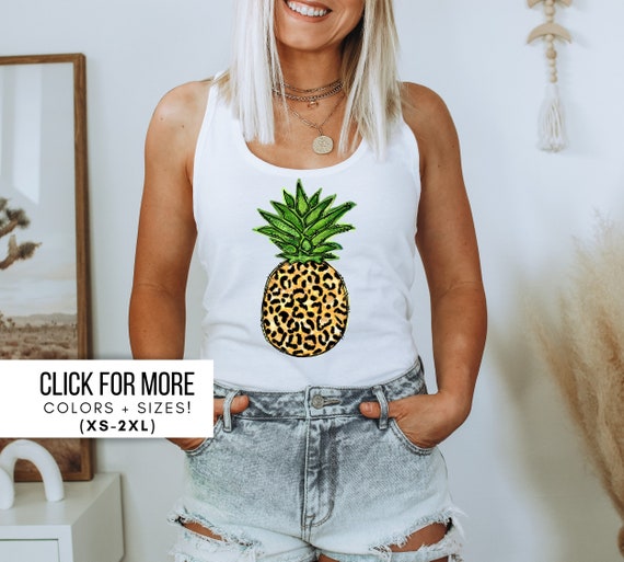 Camiseta de piña para mujeres Leopard Pineapple - México